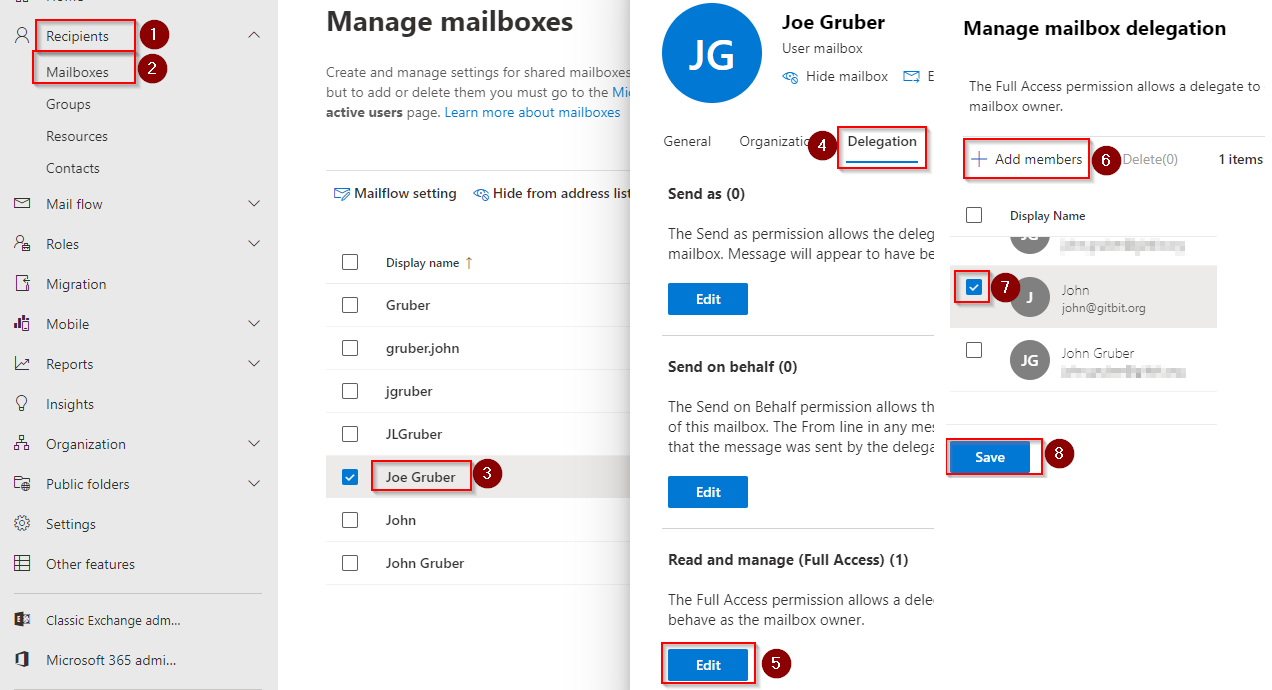 How to delegate Microsoft 365 mailbox rights to yourself